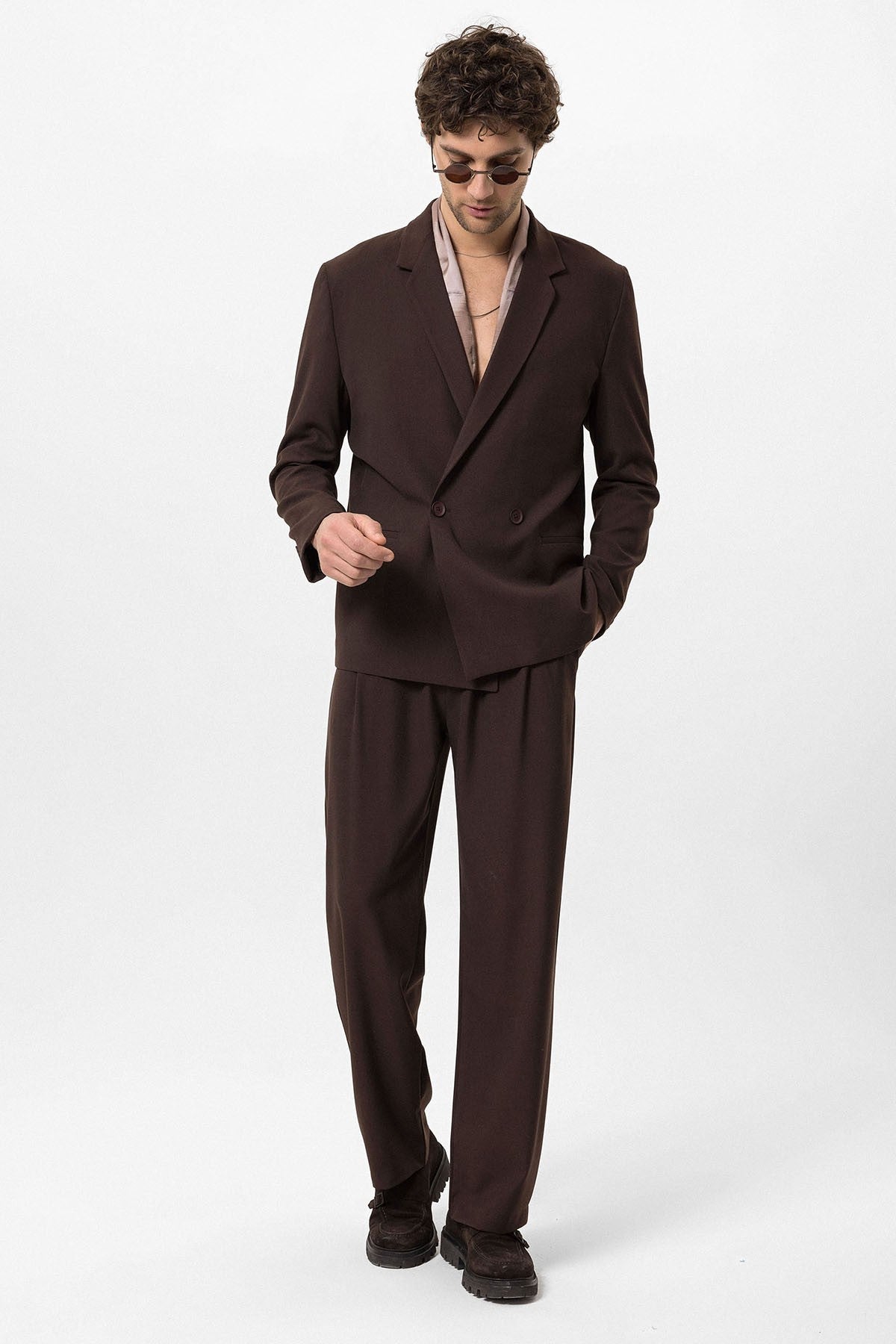 Antioch Single-Button Double-Breasted Men's Blazer