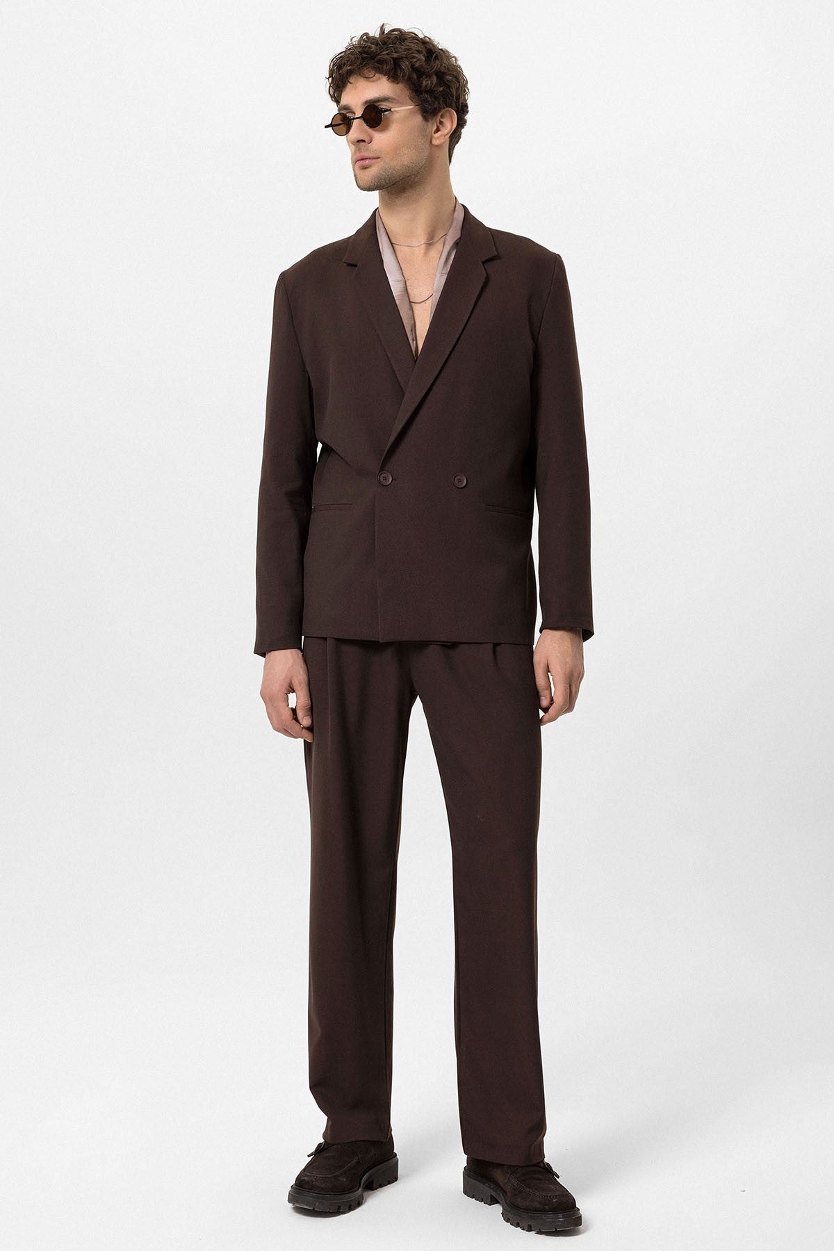 Antioch Single-Button Double-Breasted Men's Blazer