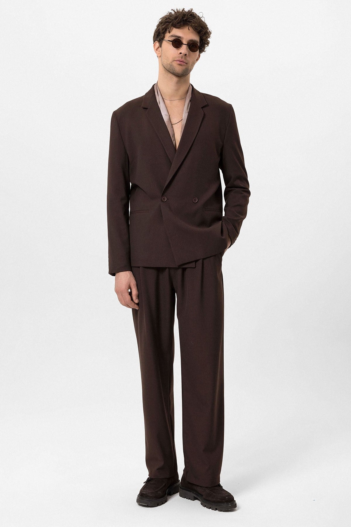 Antioch Single-Button Double-Breasted Men's Blazer