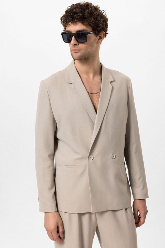 Antioch Single-Button Double-Breasted Men's Blazer