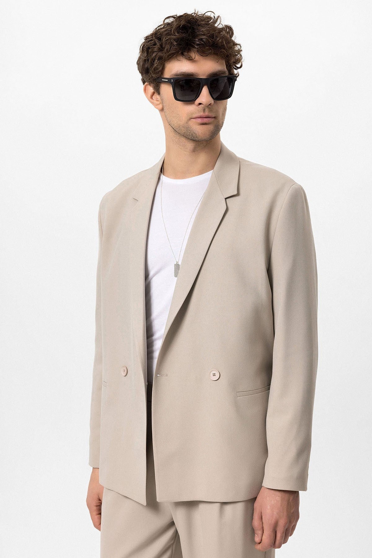 Antioch Single-Button Double-Breasted Men's Blazer