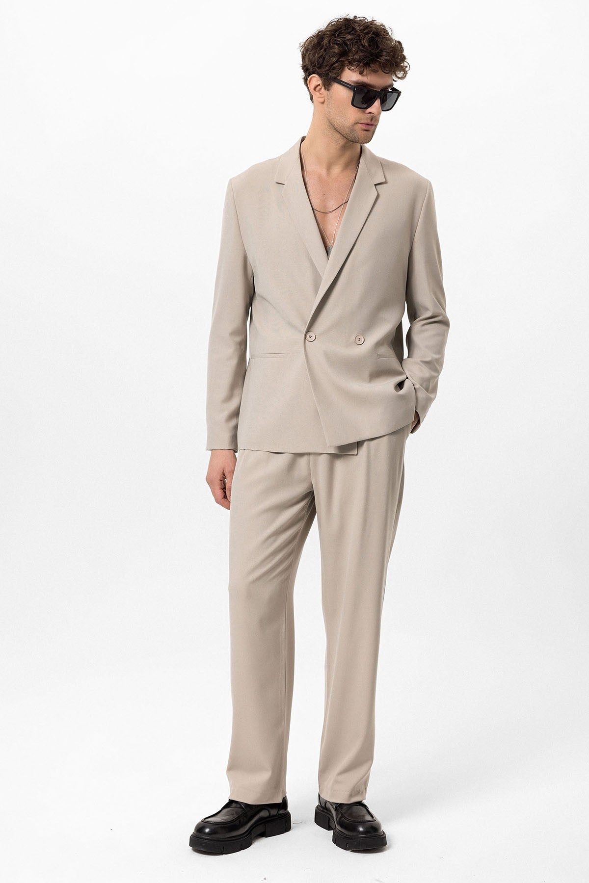 Antioch Single-Button Double-Breasted Men's Blazer