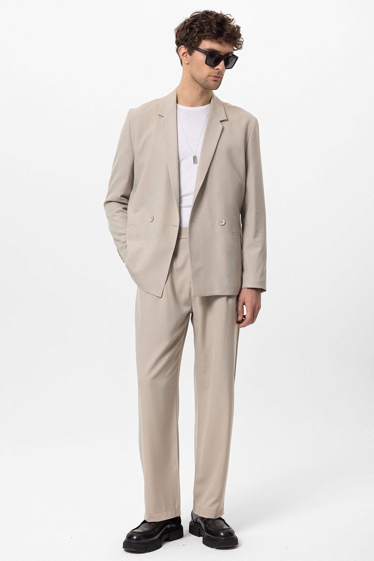 Antioch Single-Button Double-Breasted Men's Blazer