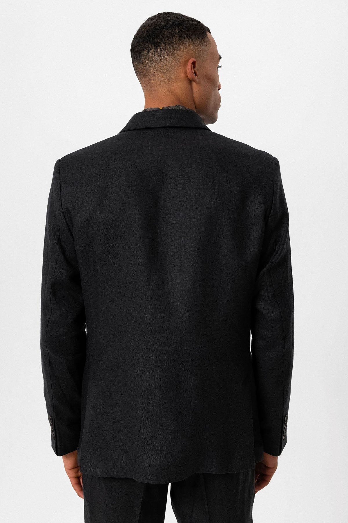 100% Linen Double-Breasted Men's Blazer