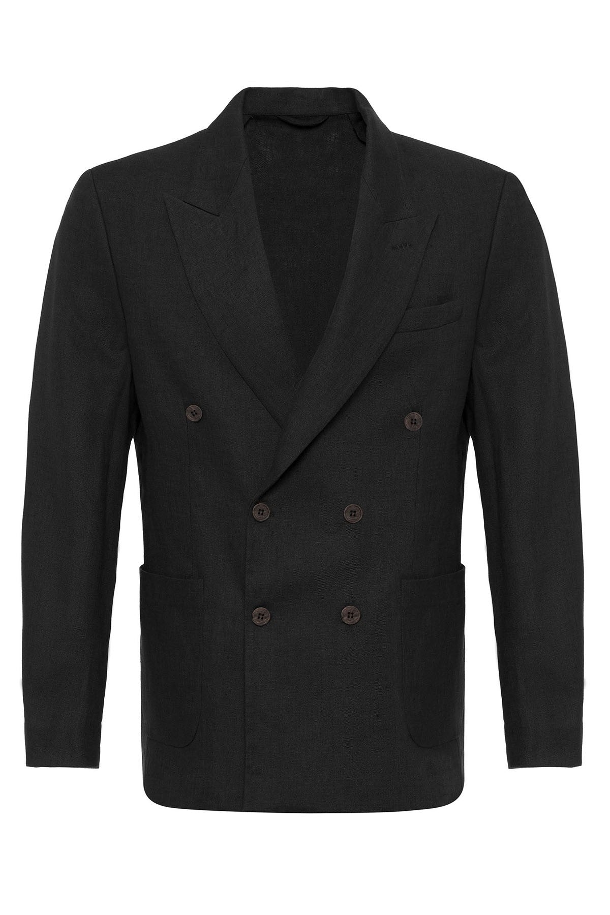 100% Linen Double-Breasted Men's Blazer