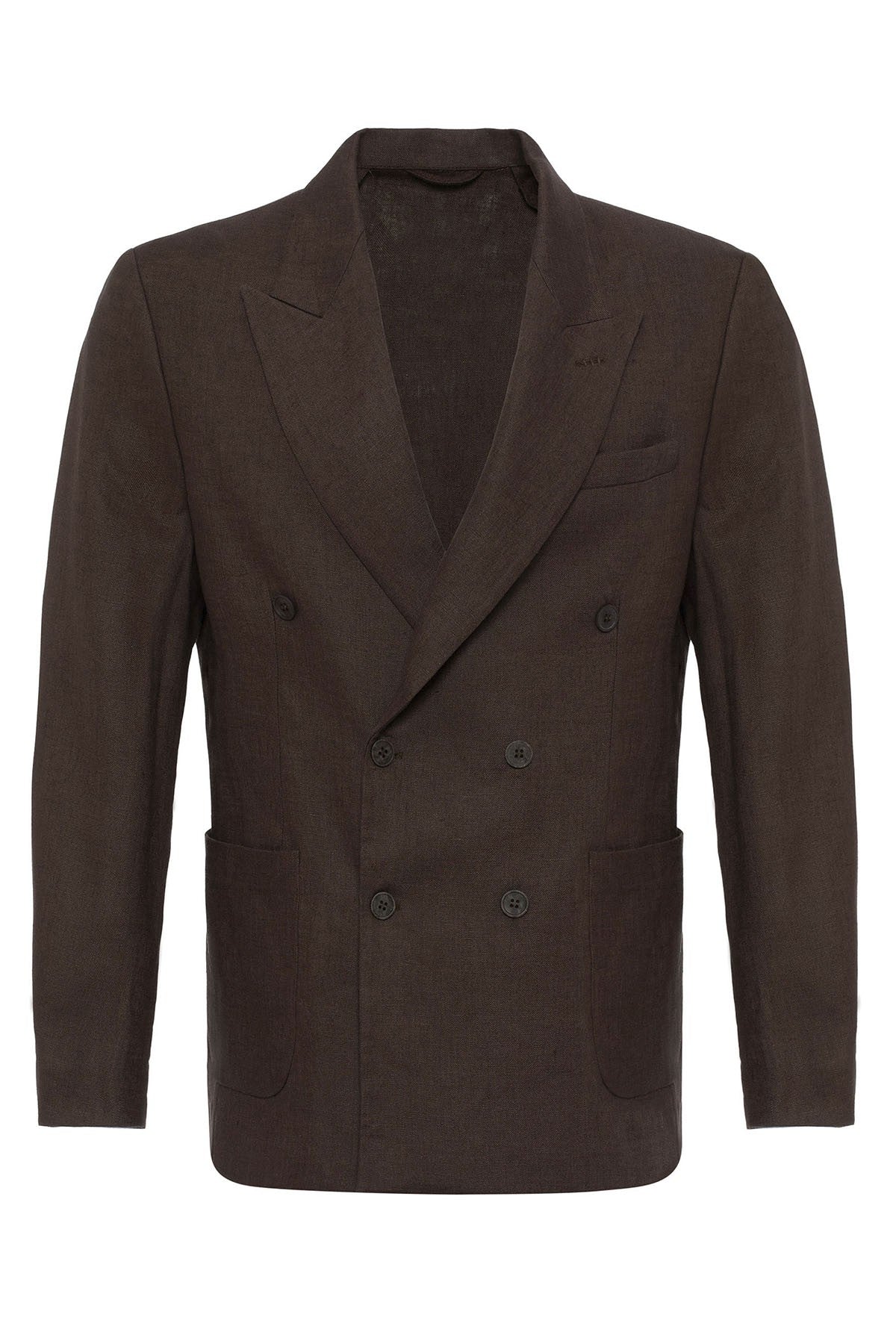 100% Linen Double-Breasted Men's Blazer