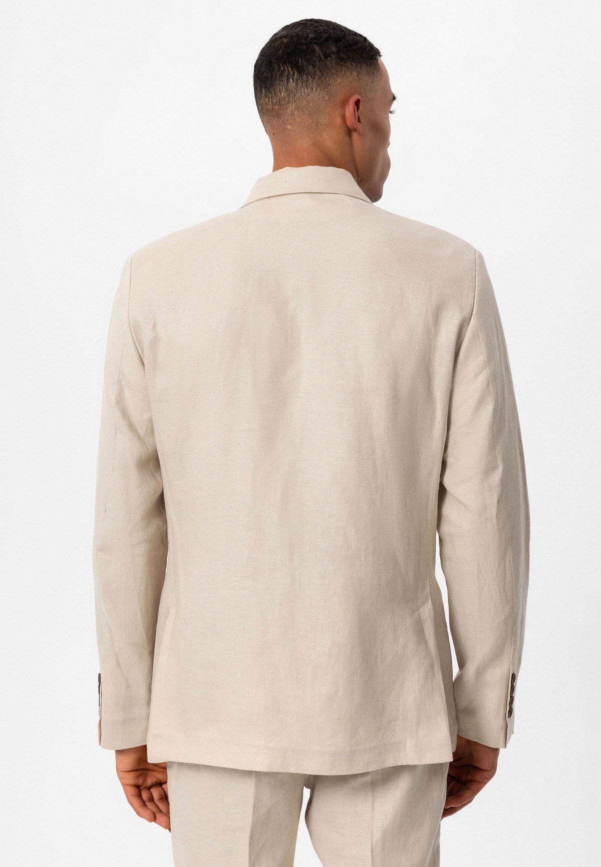 100% Linen Double-Breasted Men's Blazer