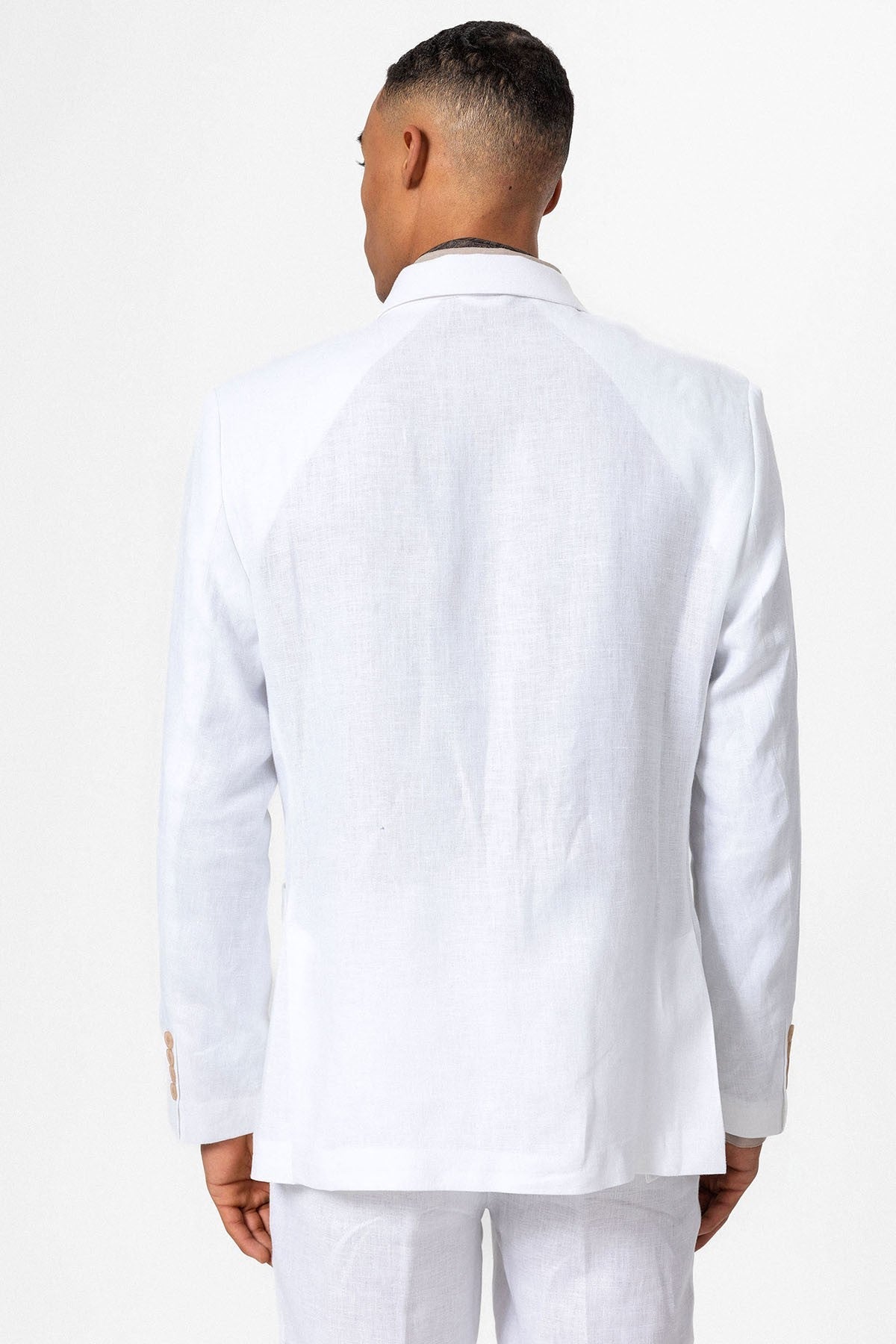 100% Linen Double-Breasted Men's Blazer