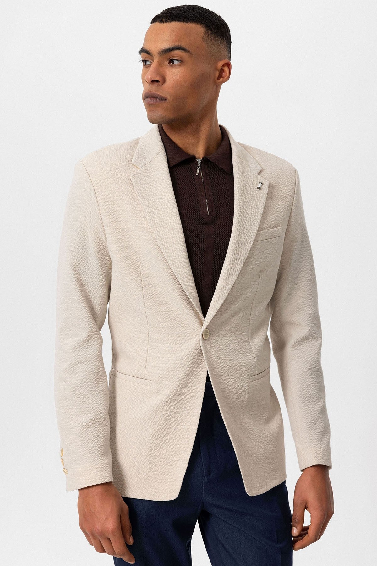Antioch Sleeveless Single-Button Men's Blazer Jacket