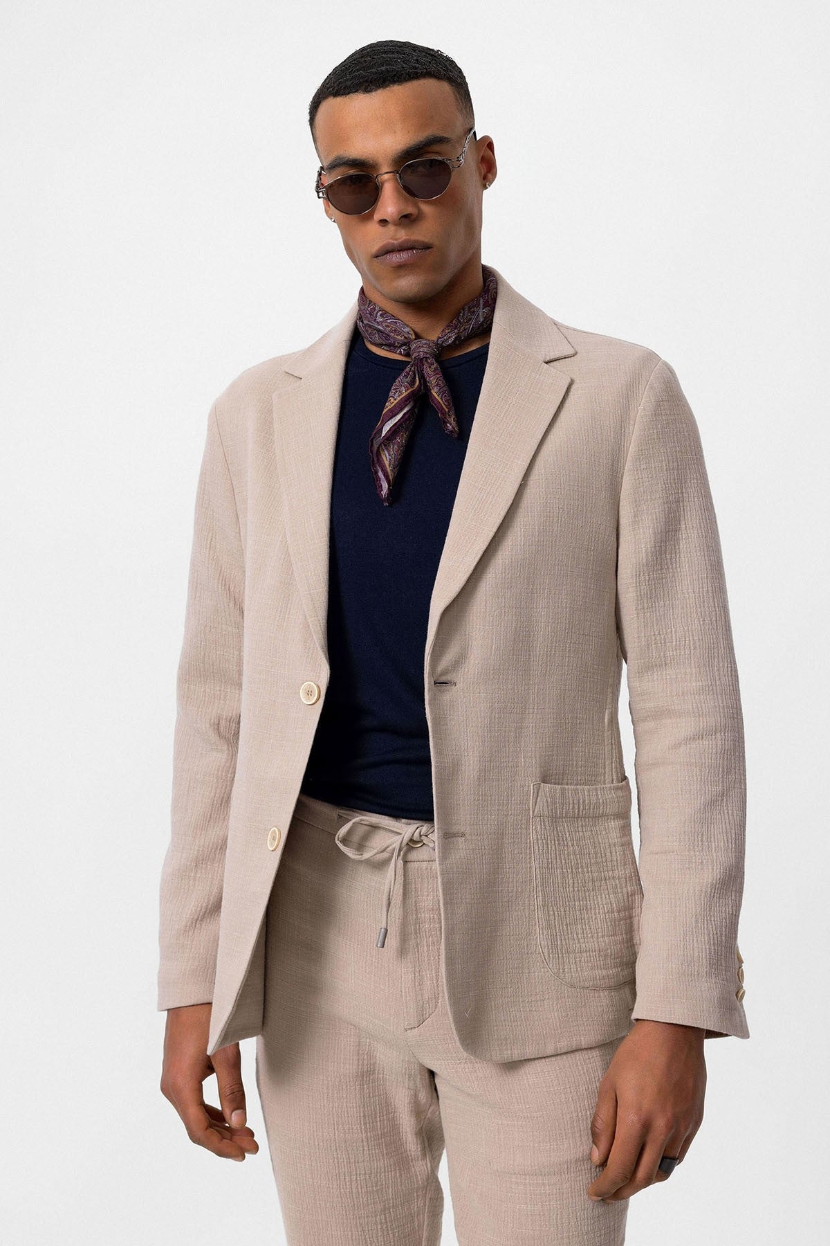 Antioch Men's Blazer Jacket with Side Pockets and No Lapels
