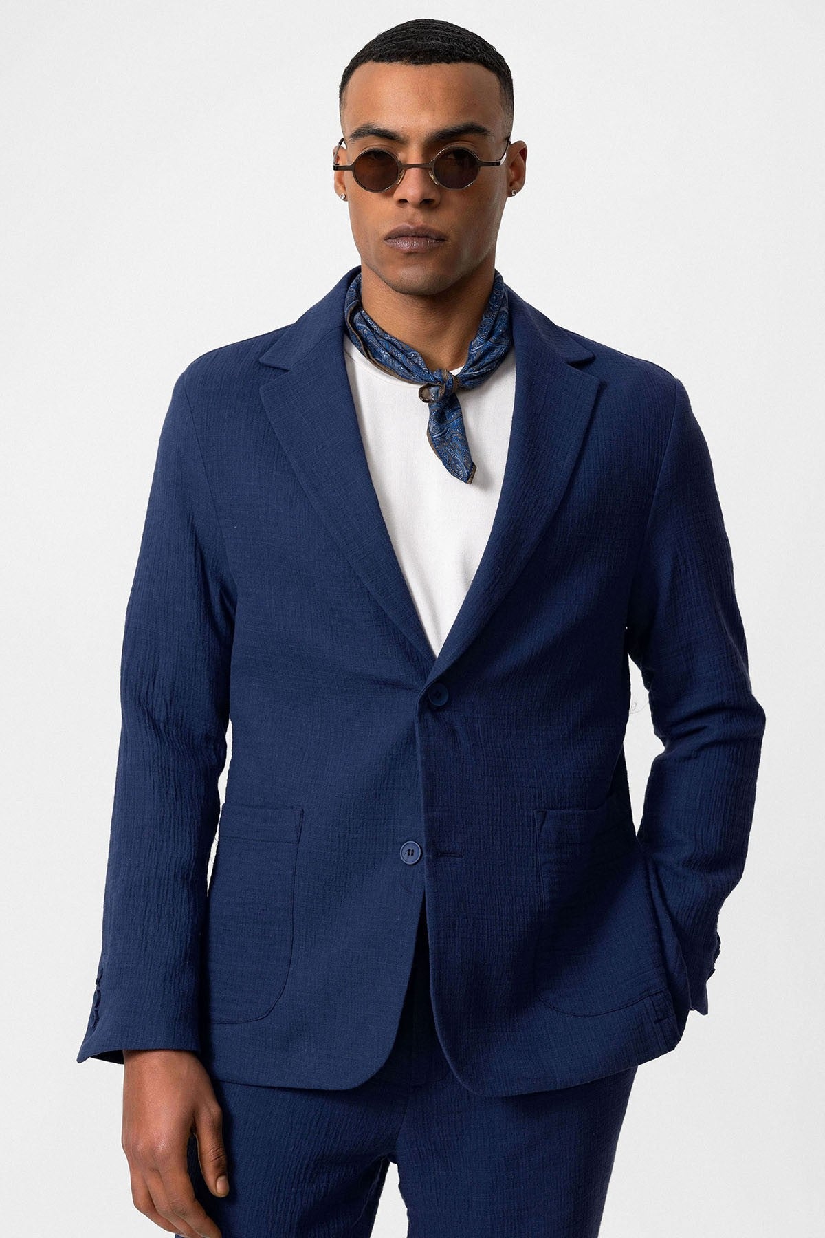 Antioch Men's Blazer Jacket with Side Pockets and No Lapels