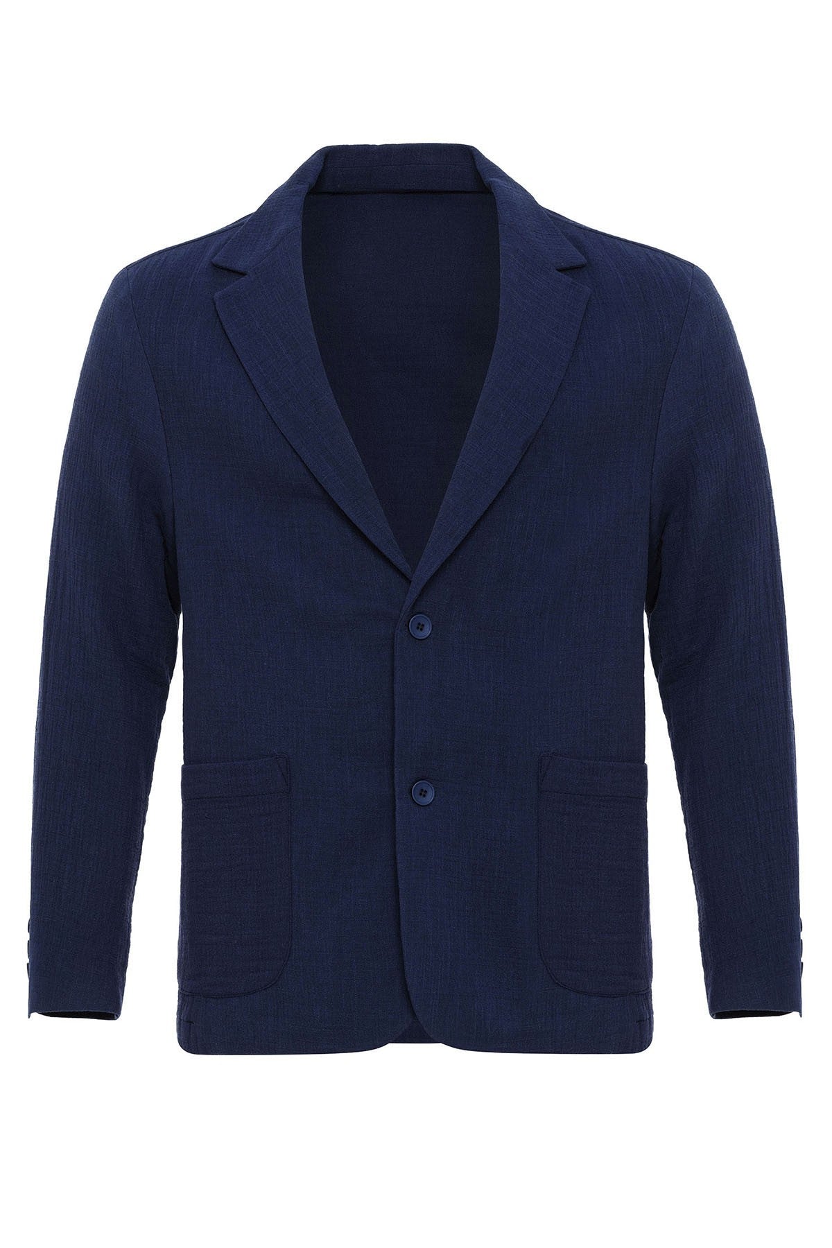 Antioch Men's Blazer Jacket with Side Pockets and No Lapels