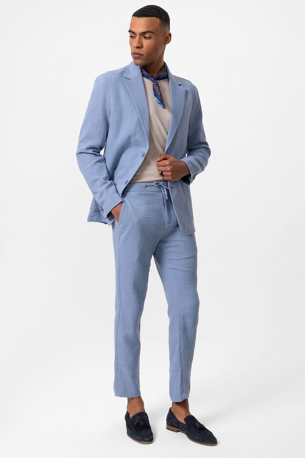 Antioch Men's Blazer Jacket with Side Pockets and No Lapels