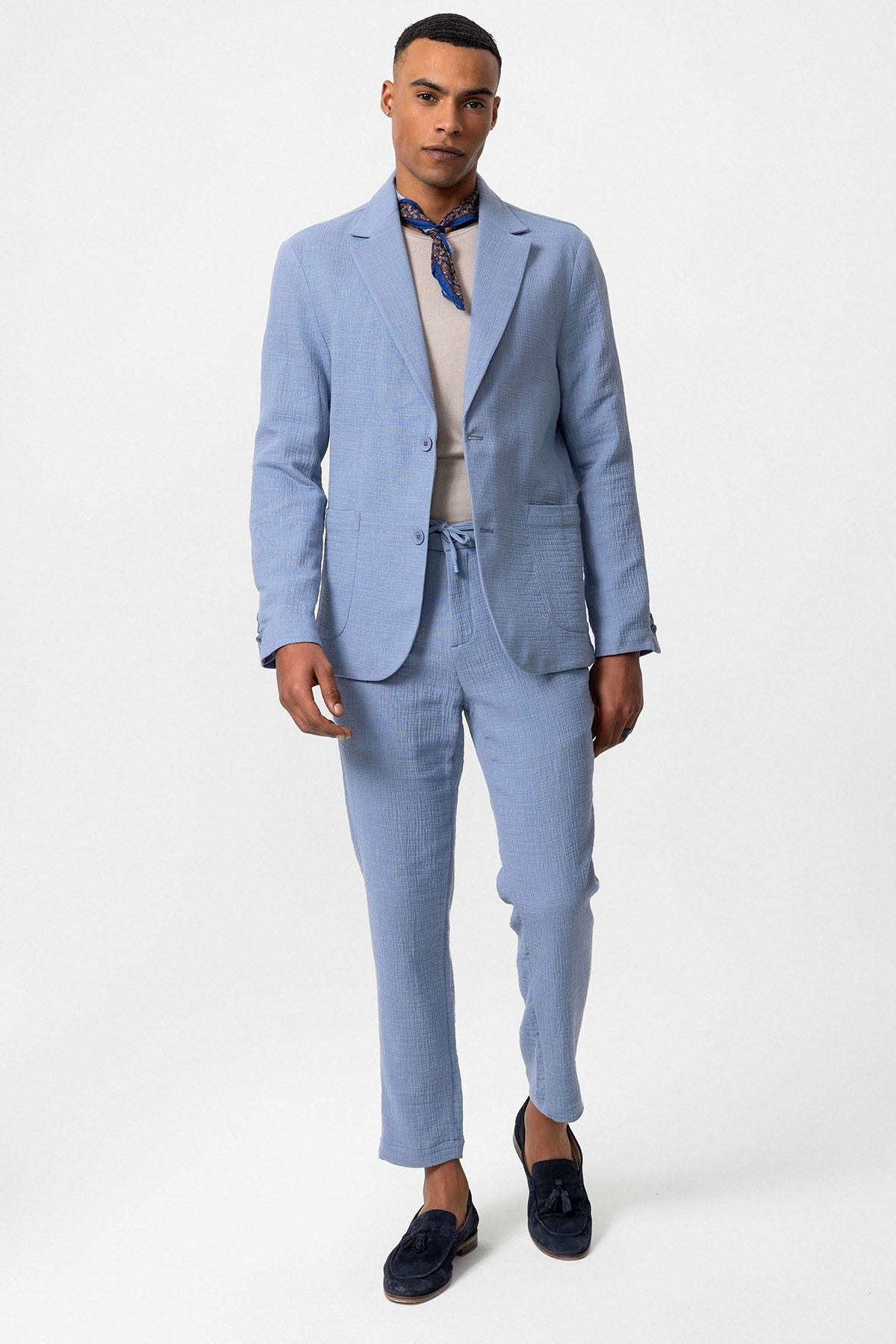 Antioch Men's Blazer Jacket with Side Pockets and No Lapels