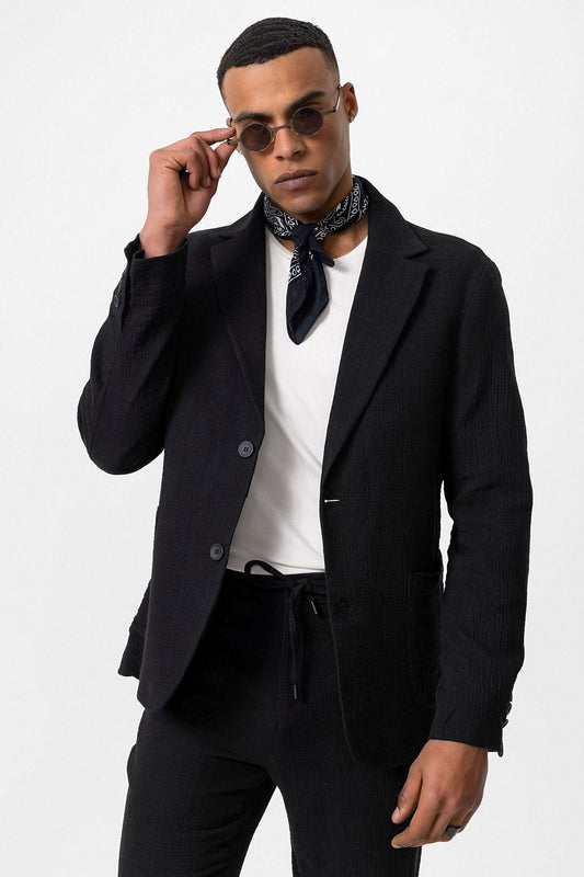 Antioch Men's Blazer Jacket with Side Pockets and No Lapels