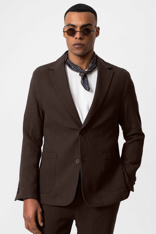 Antioch Men's Blazer Jacket with Side Pockets and No Lapels