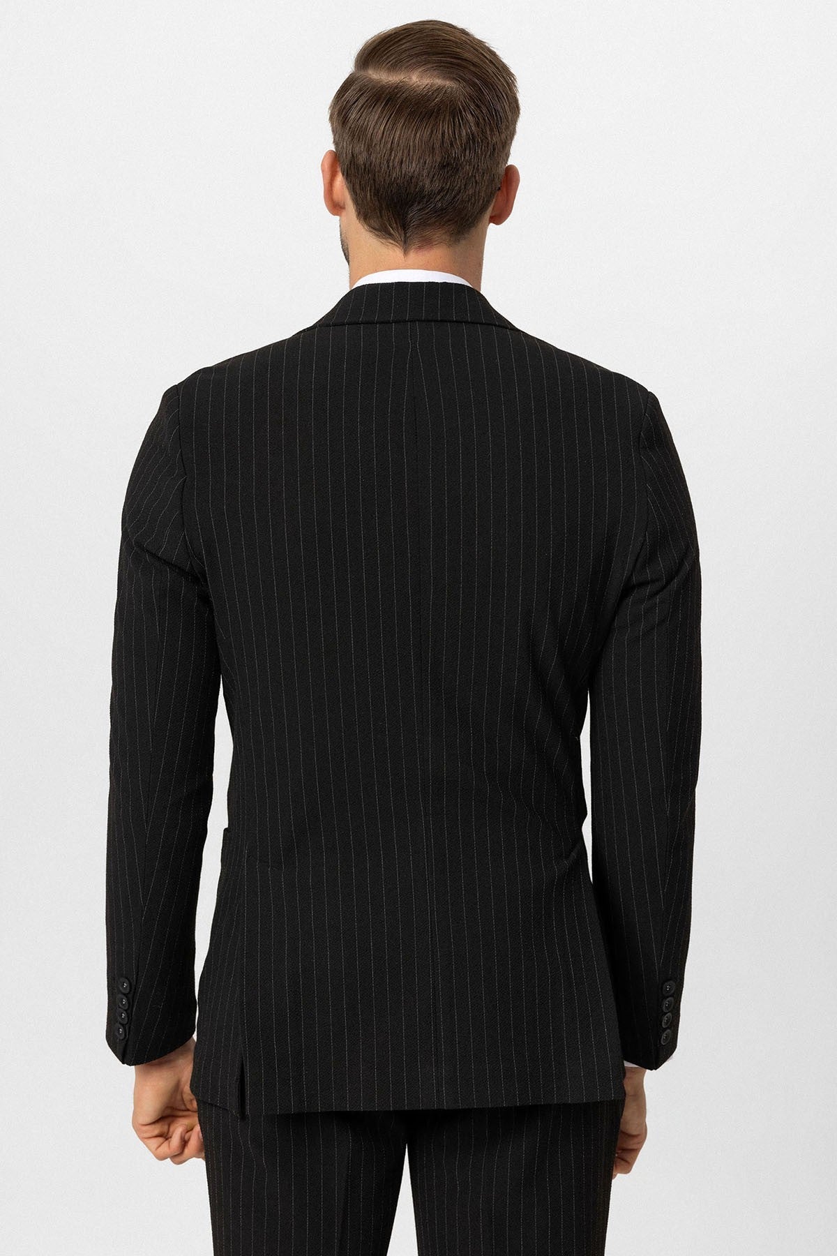 Antioch Single-Button Double-Breasted Striped Men's Blazer