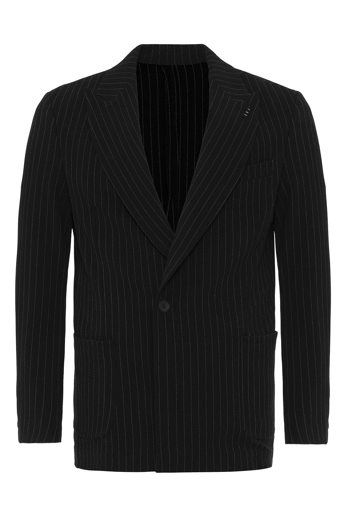 Antioch Single-Button Double-Breasted Striped Men's Blazer