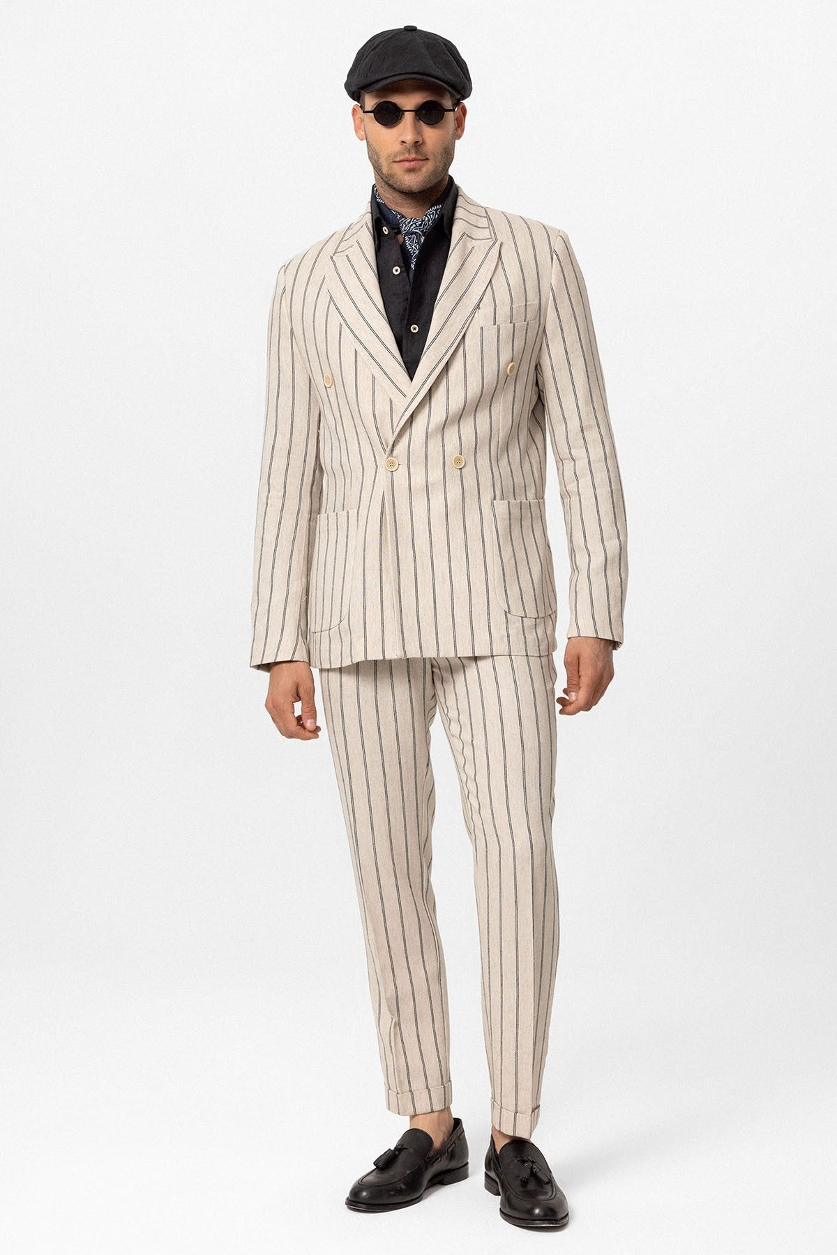 Antioch Linen-Blend Double-Breasted Men's Blazer