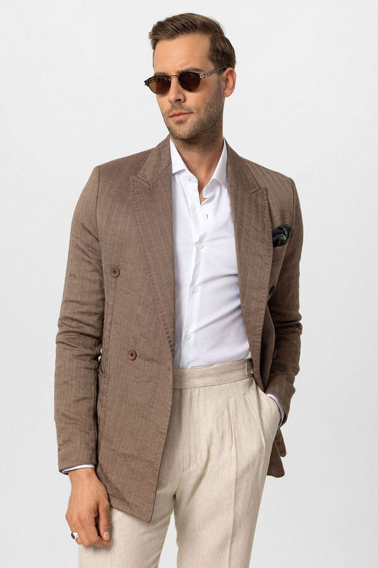 Antioch Men's Herringbone-Patterned Blazer