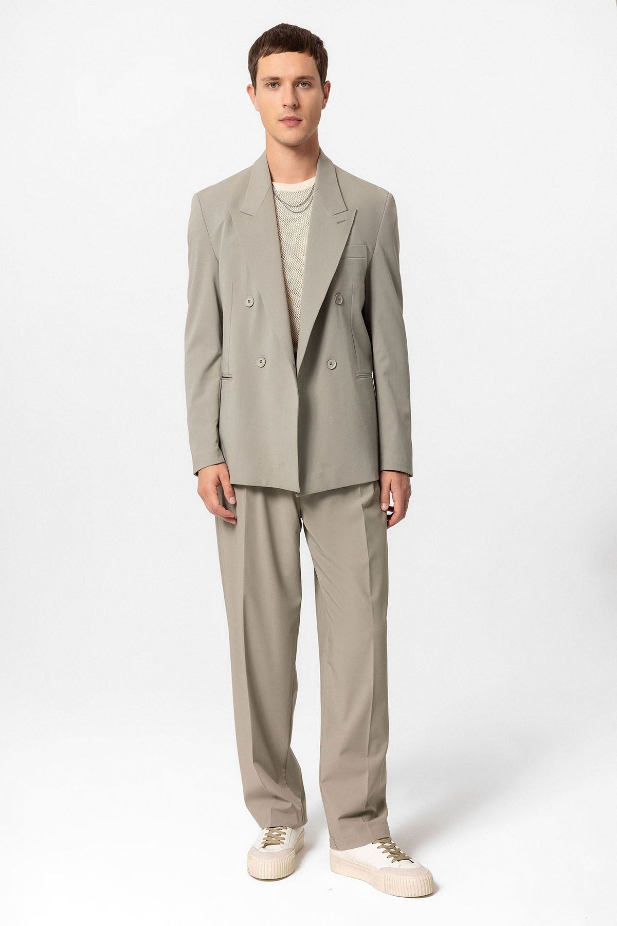 Antioch Single-Button Double-Breasted Men's Blazer