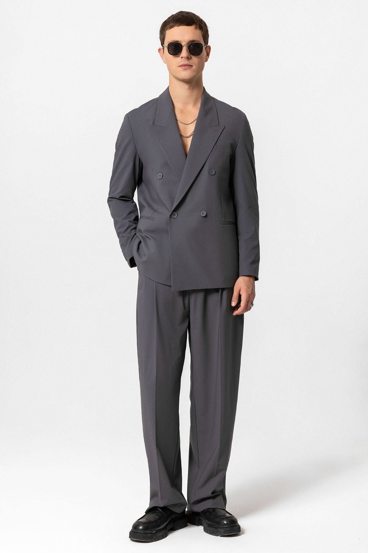 Antioch Single-Button Double-Breasted Men's Blazer