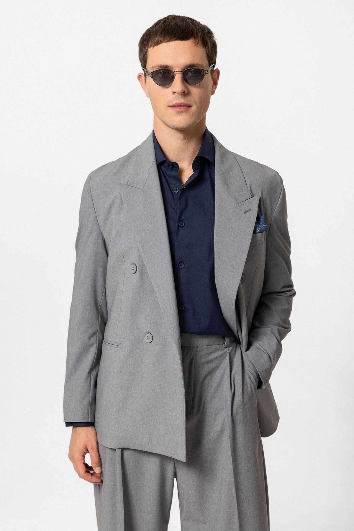 Antioch Single-Button Double-Breasted Men's Blazer