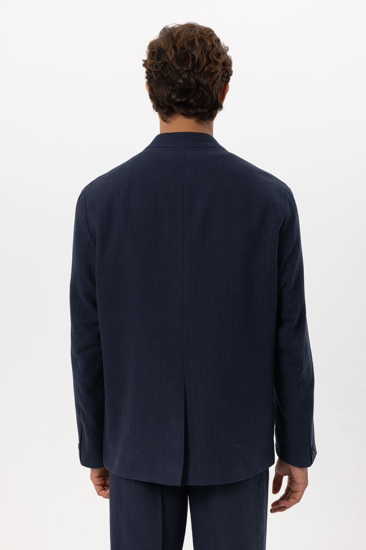 Antioch Linen-Blend Double-Breasted Men's Blazer