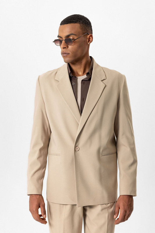 Antioch Single-Button Relaxed-Fit Men's Blazer