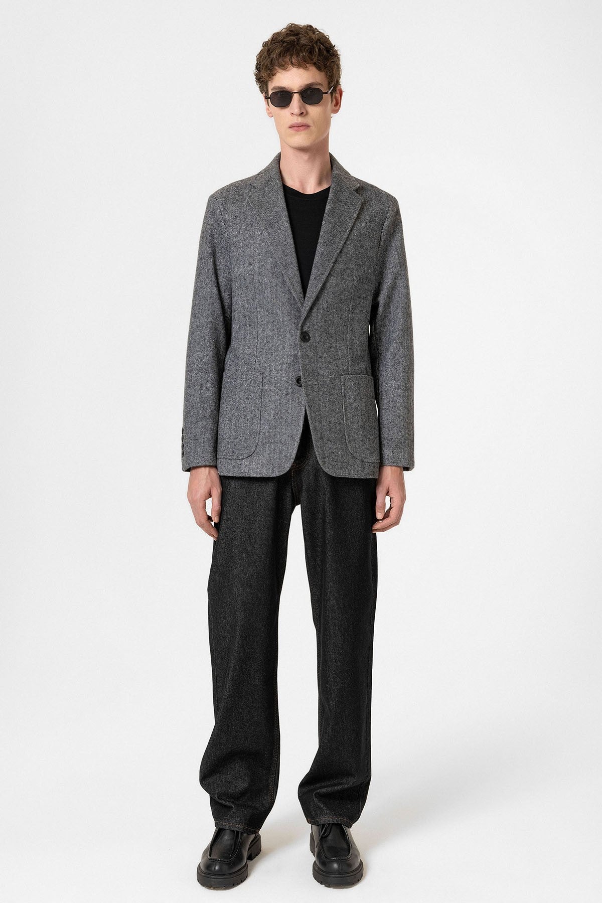 Antioch Slim-Fit Herringbone-Patterned Men's Blazer