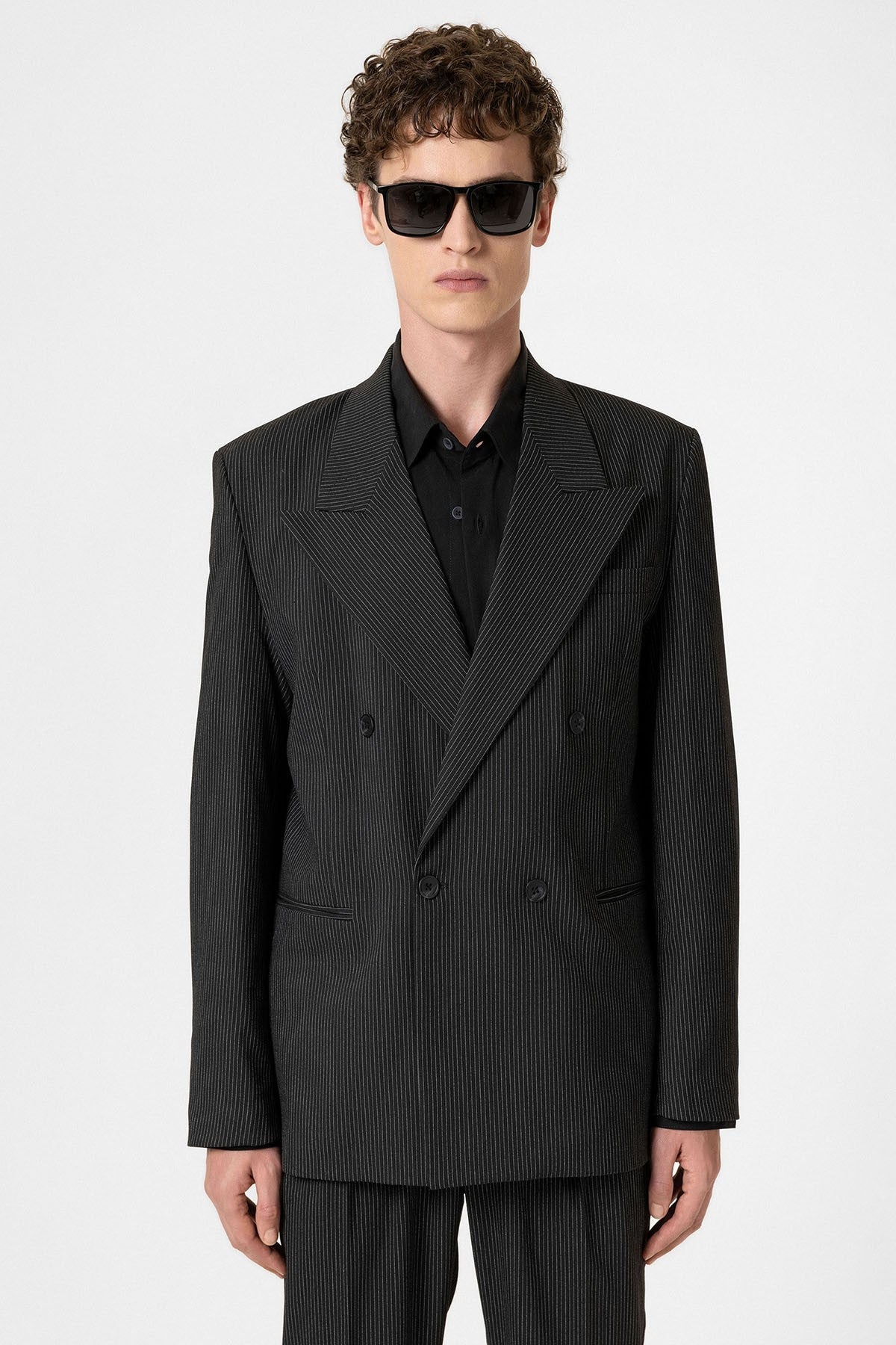 Antioch Comfortable Double-Breasted Striped Men's Blazer