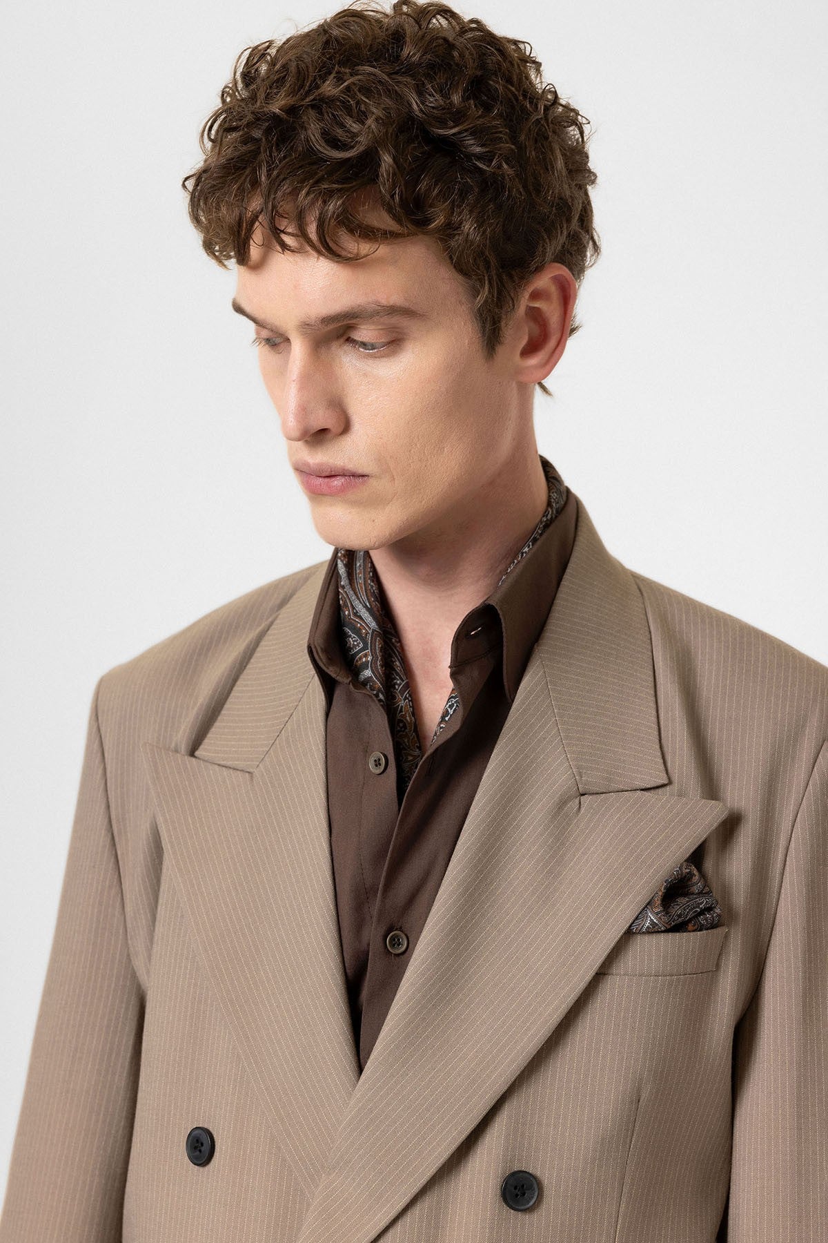 Antioch Comfortable Double-Breasted Striped Men's Blazer