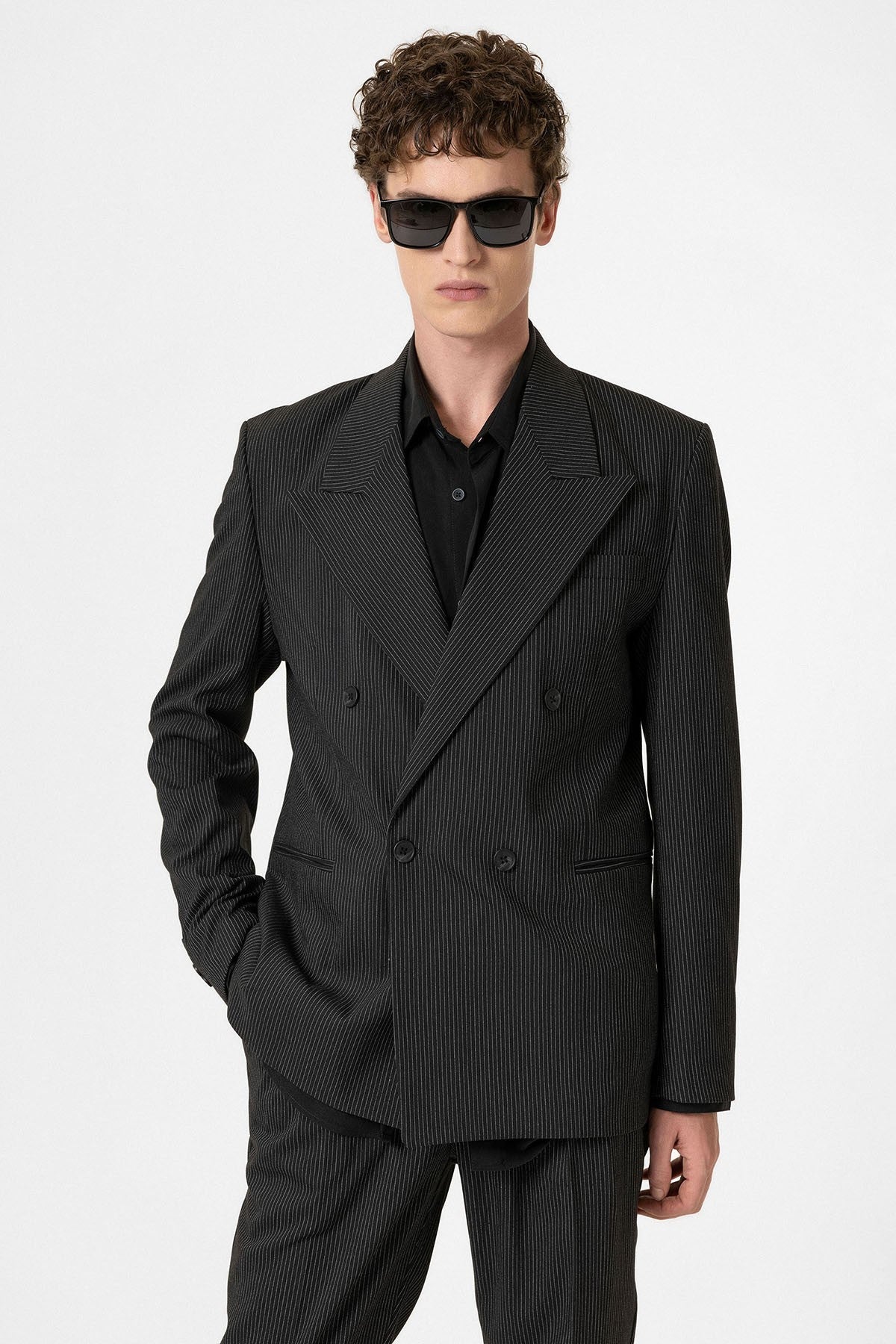 Antioch Comfortable Double-Breasted Striped Men's Blazer