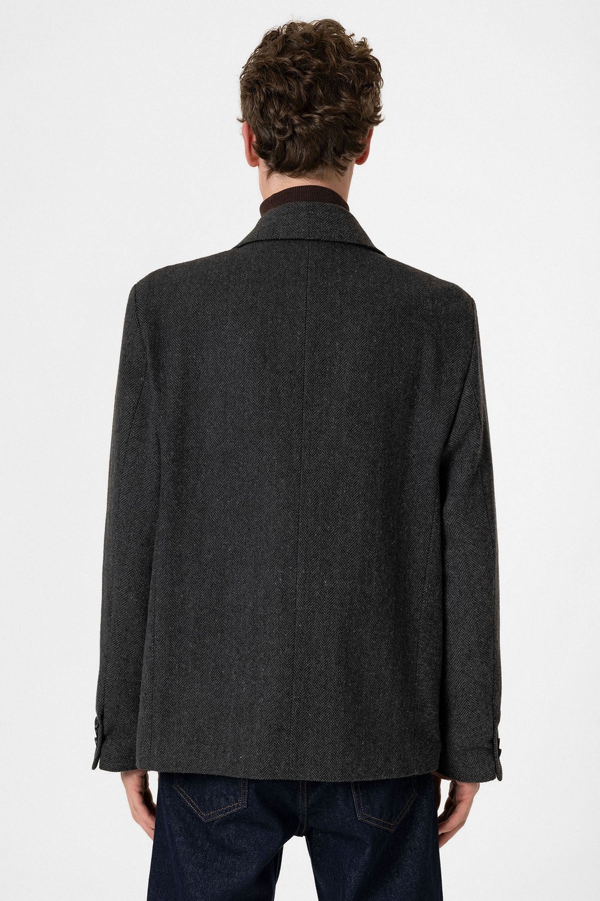 Antioch Oversized Men's Blazer with Herringbone Pattern