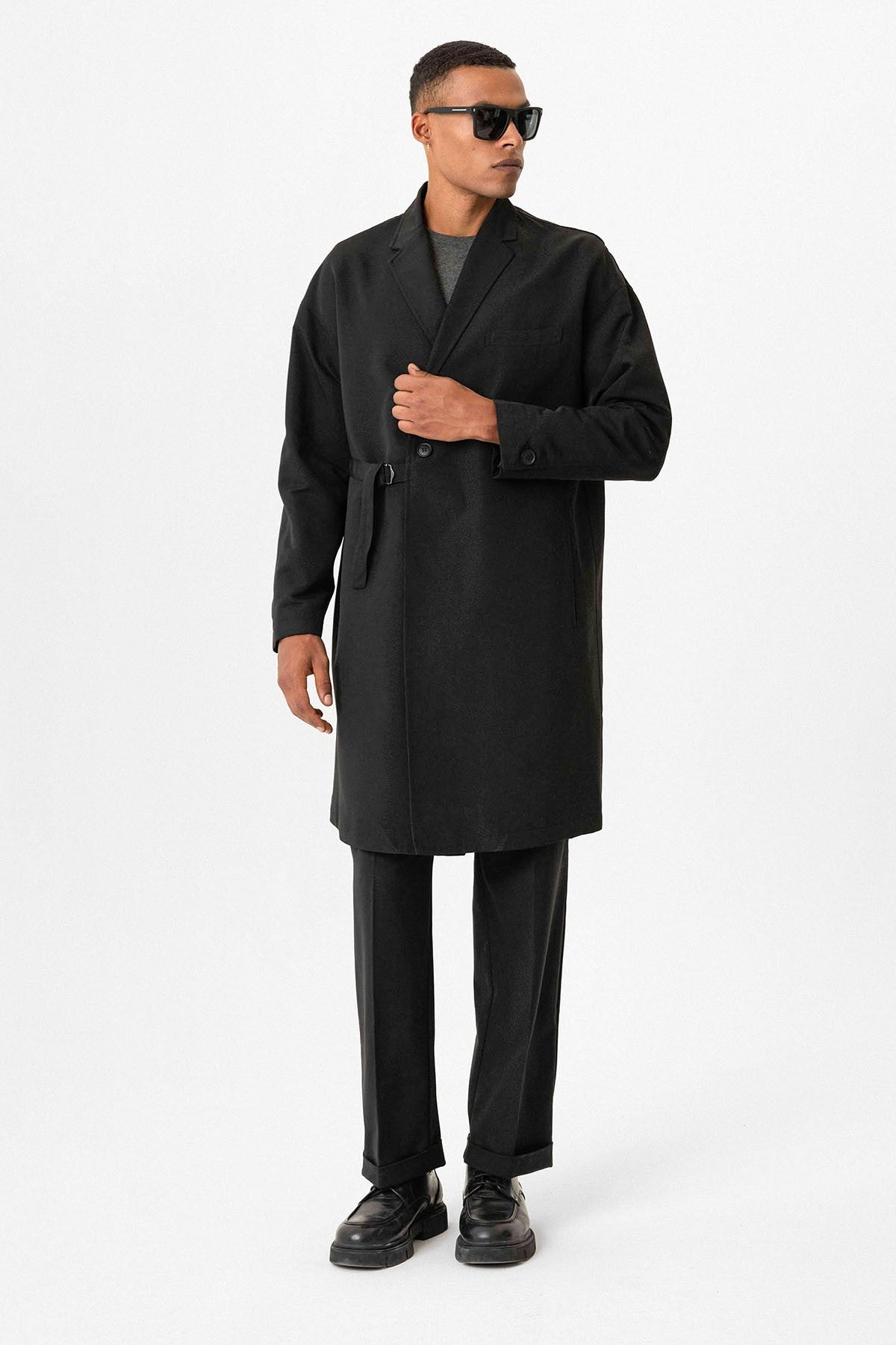 Antioch Toka Men's Trench Coat with Detailed Design