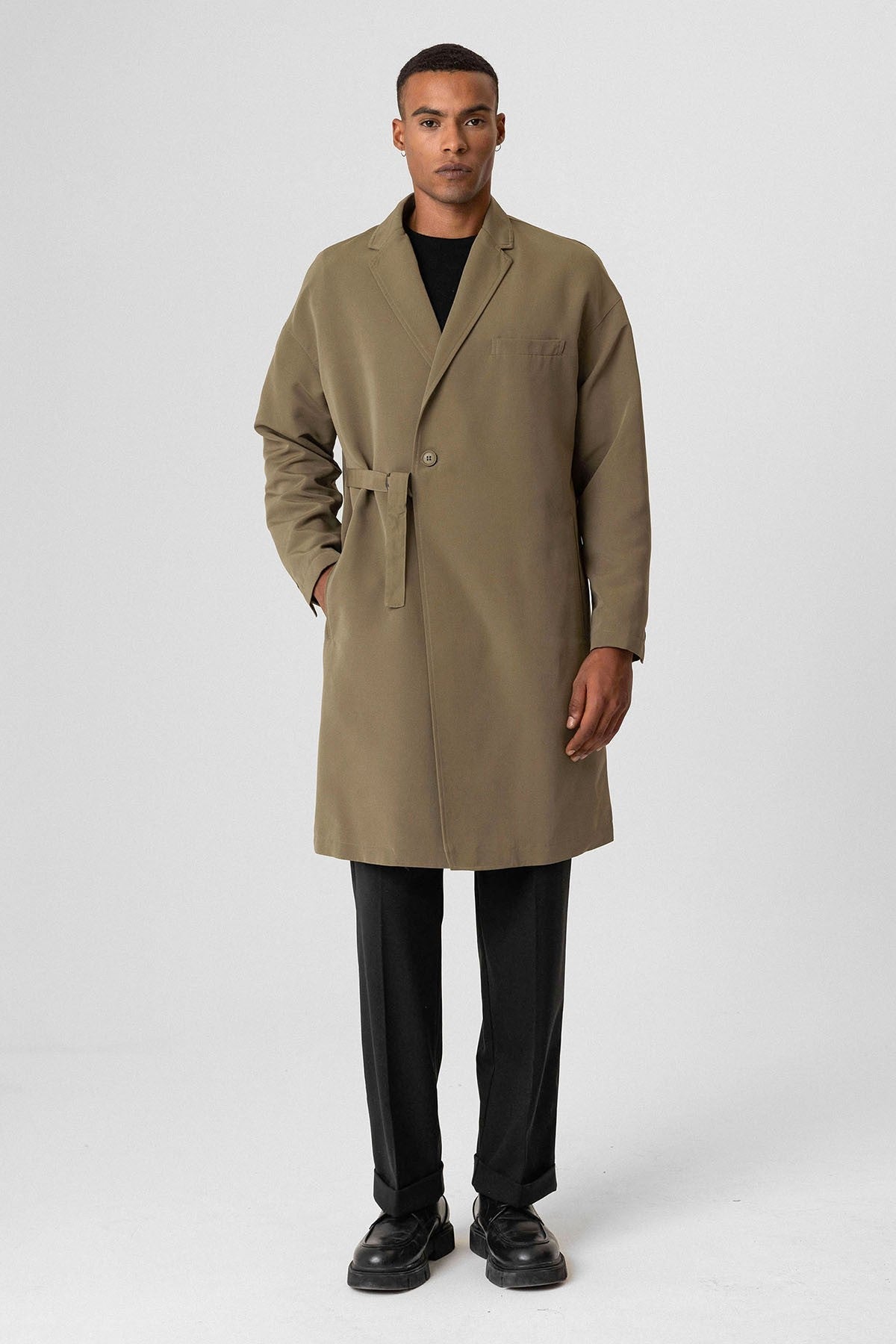 Antioch Toka Men's Trench Coat with Detailed Design