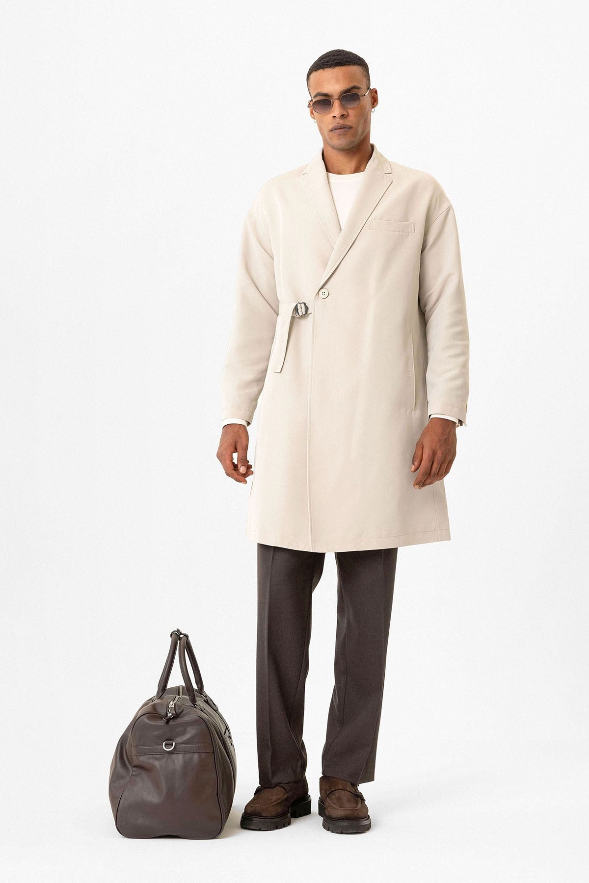 Antioch Toka Men's Trench Coat with Detailed Design