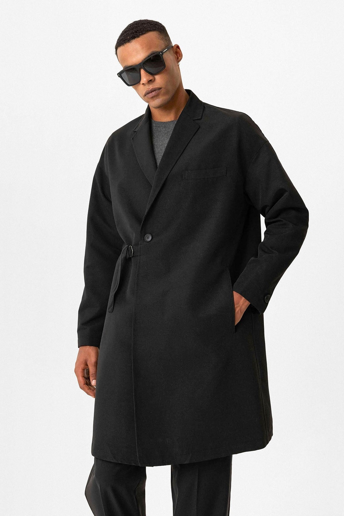 Antioch Toka Men's Trench Coat with Detailed Design