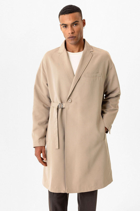 Antioch Toka Men's Trench Coat with Detailed Design
