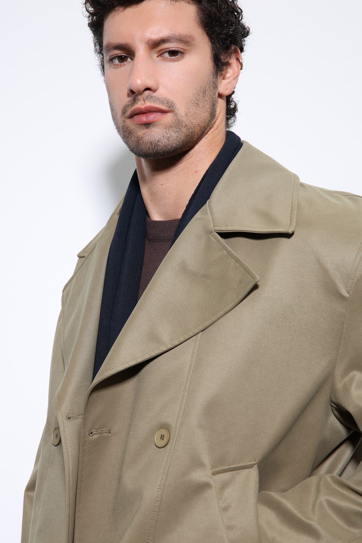 Antioch Crop Fit Men's Trench Coat
