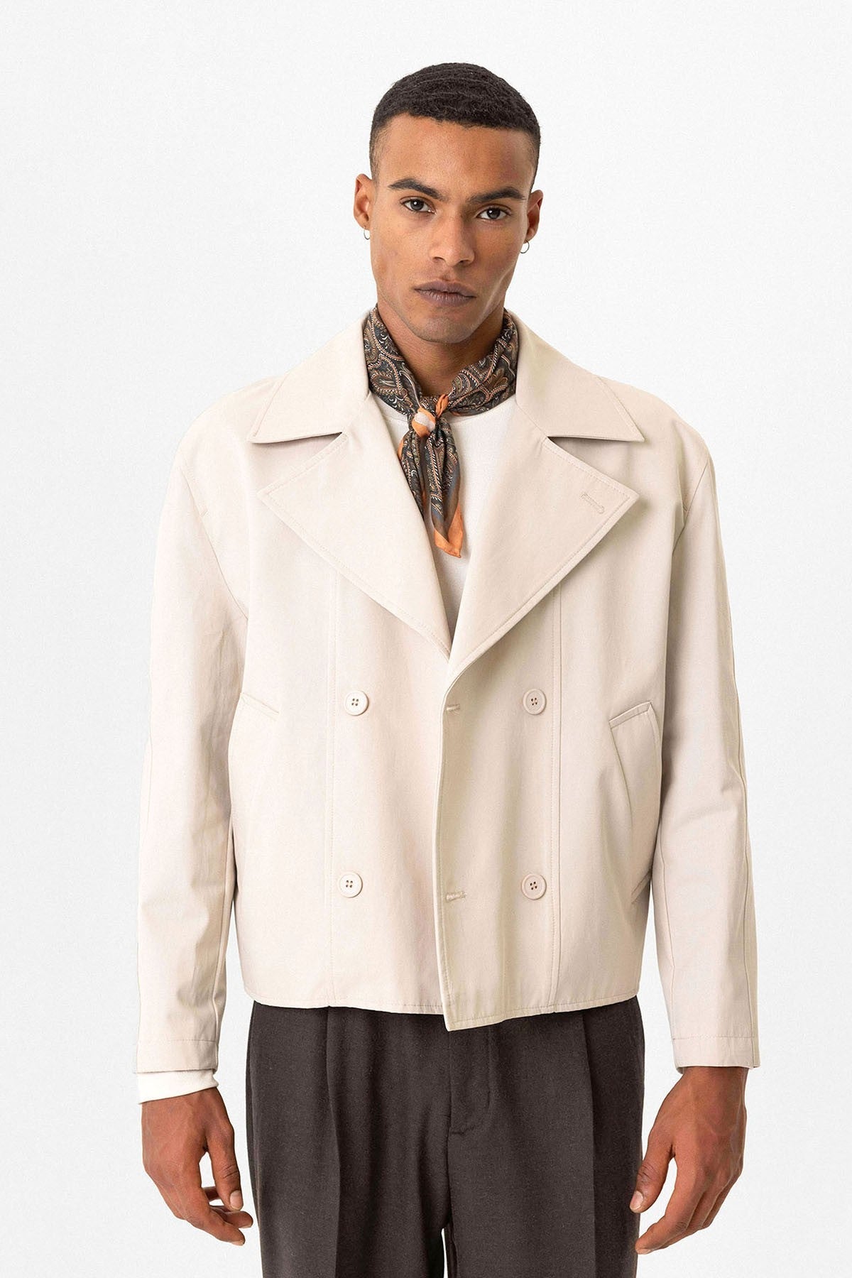 Antioch Crop Fit Men's Trench Coat