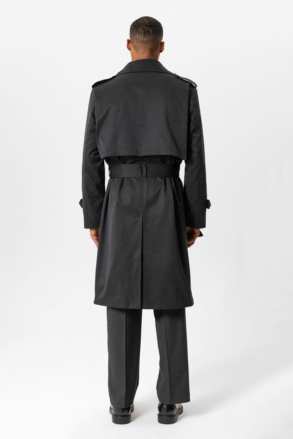 Antioch Cross-Over Long Men's Trench Coat