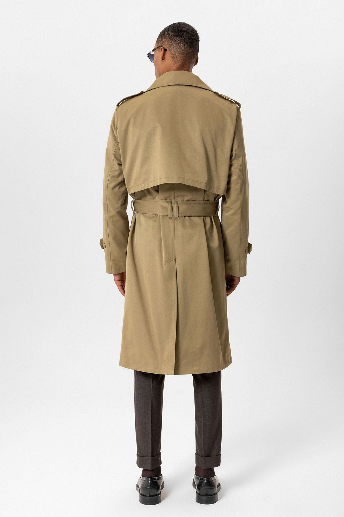Antioch Cross-Over Long Men's Trench Coat