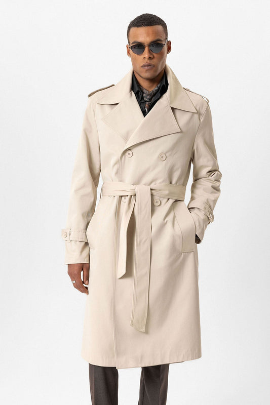 Antioch Cross-Over Long Men's Trench Coat