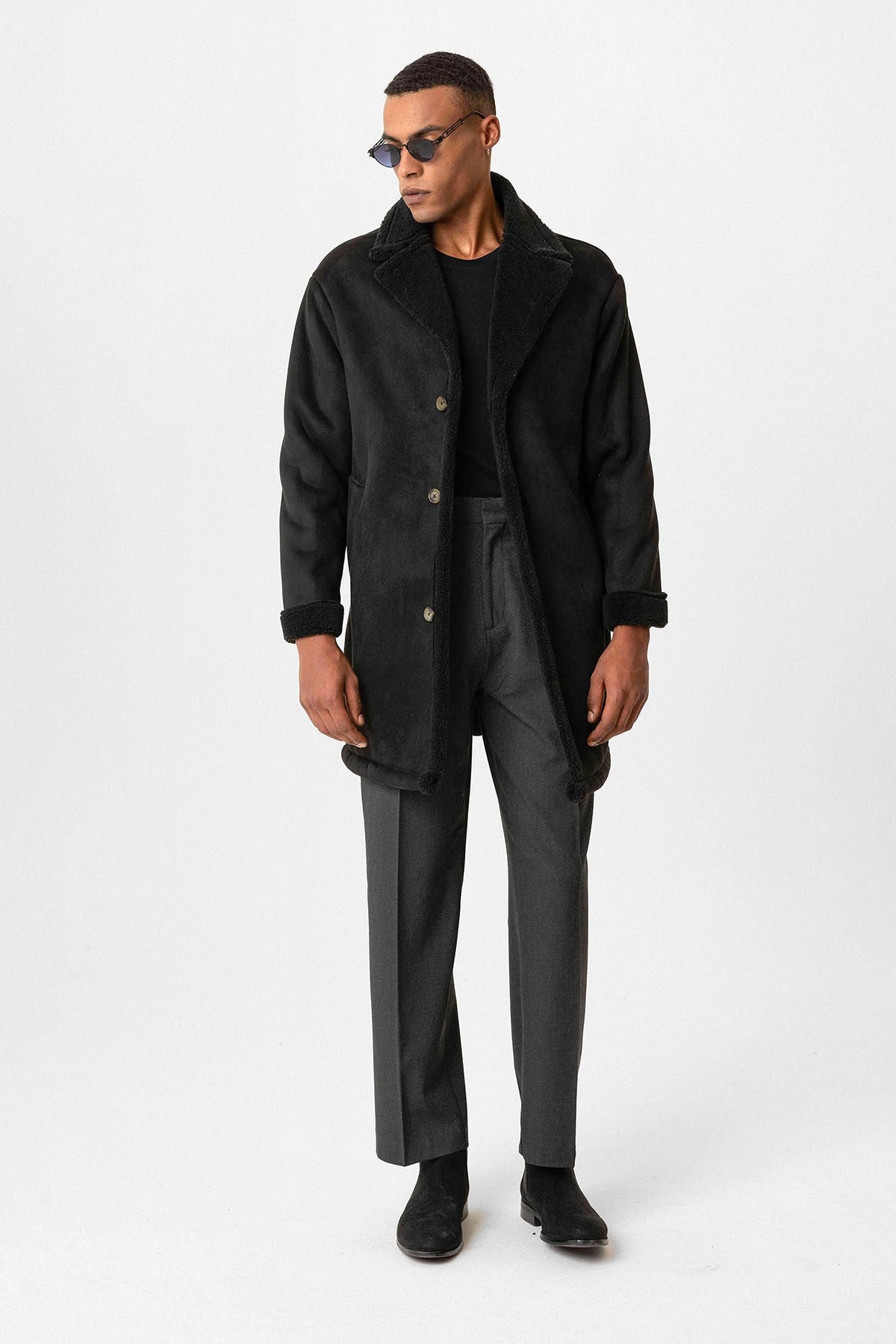 Antioch Men's Coat with Suede-Look Lining