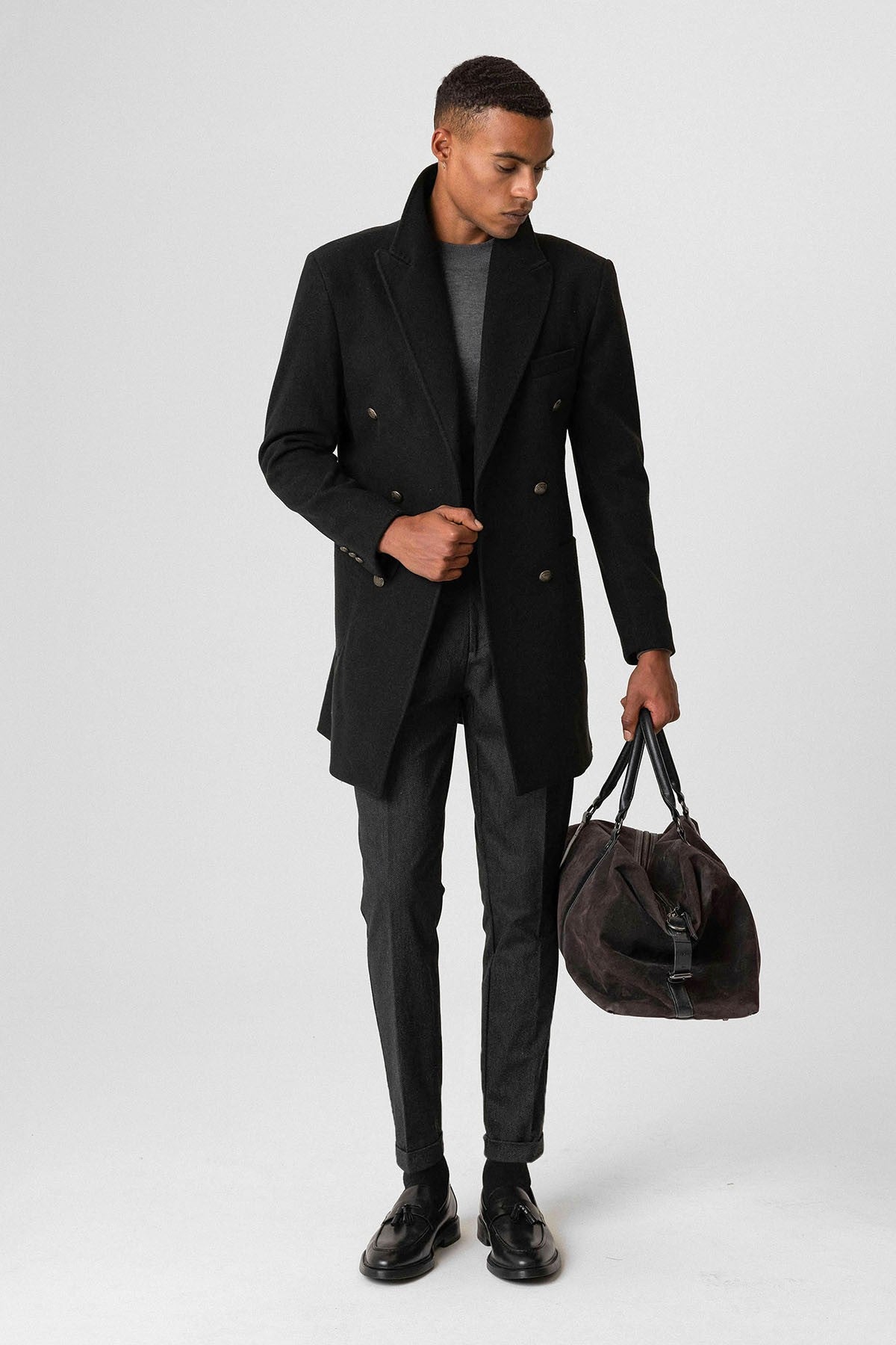Antioch Cross-Over Closure Pouch-Pocket Men's Coat