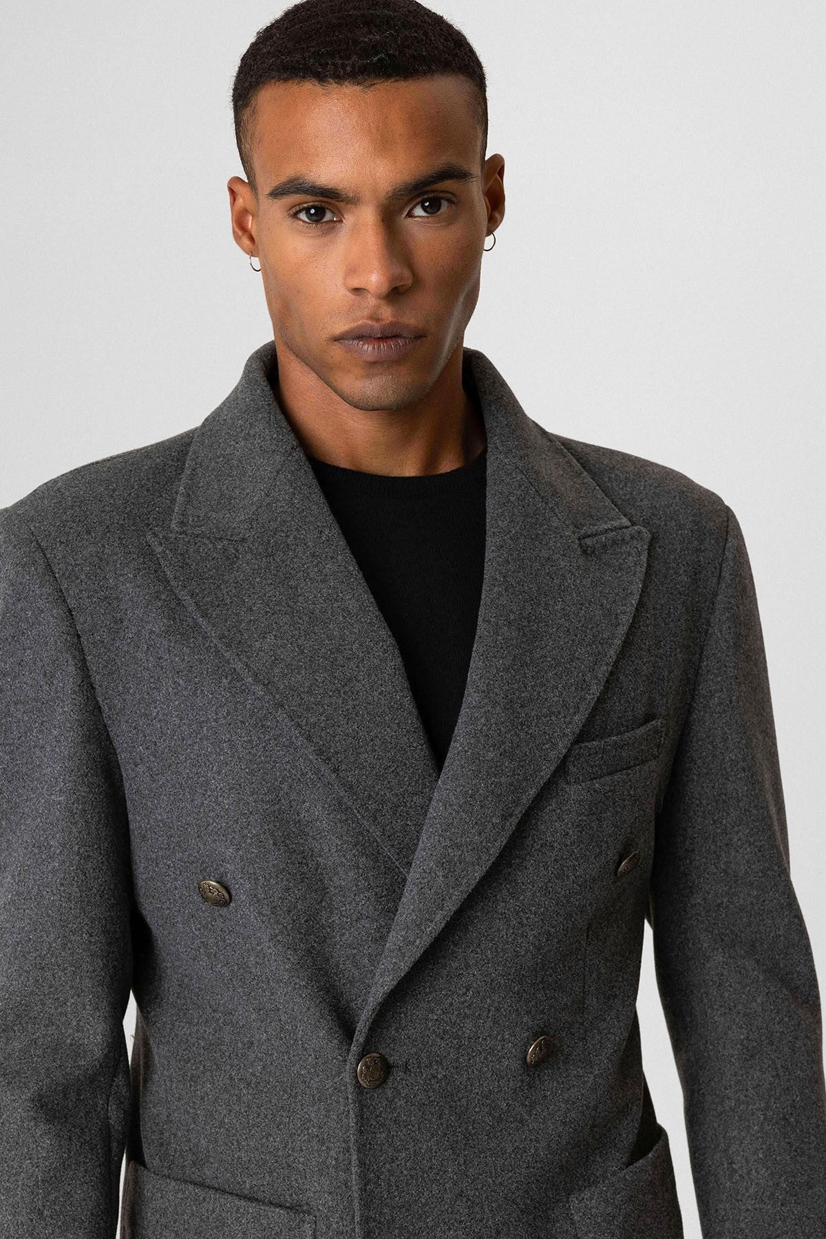 Antioch Cross-Over Closure Pouch-Pocket Men's Coat