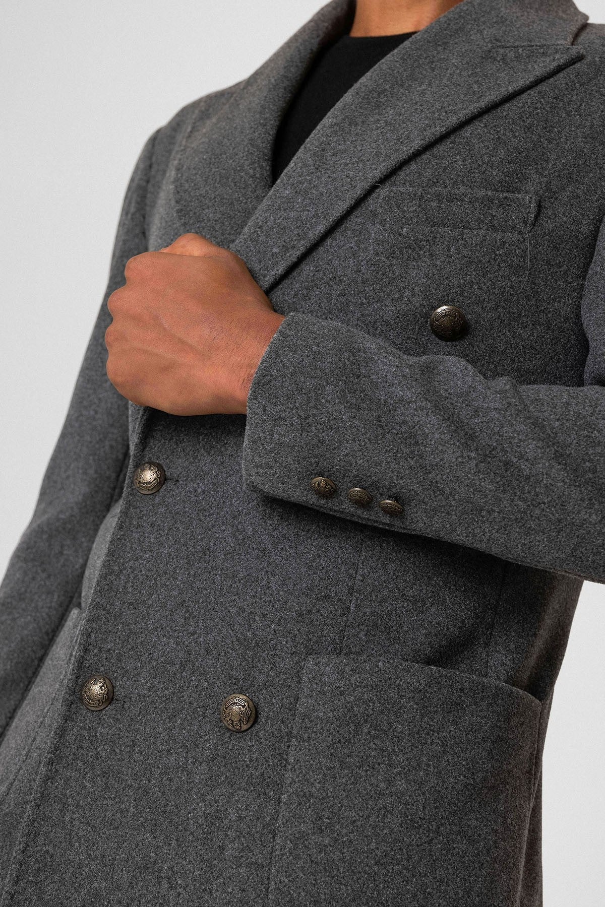 Antioch Cross-Over Closure Pouch-Pocket Men's Coat