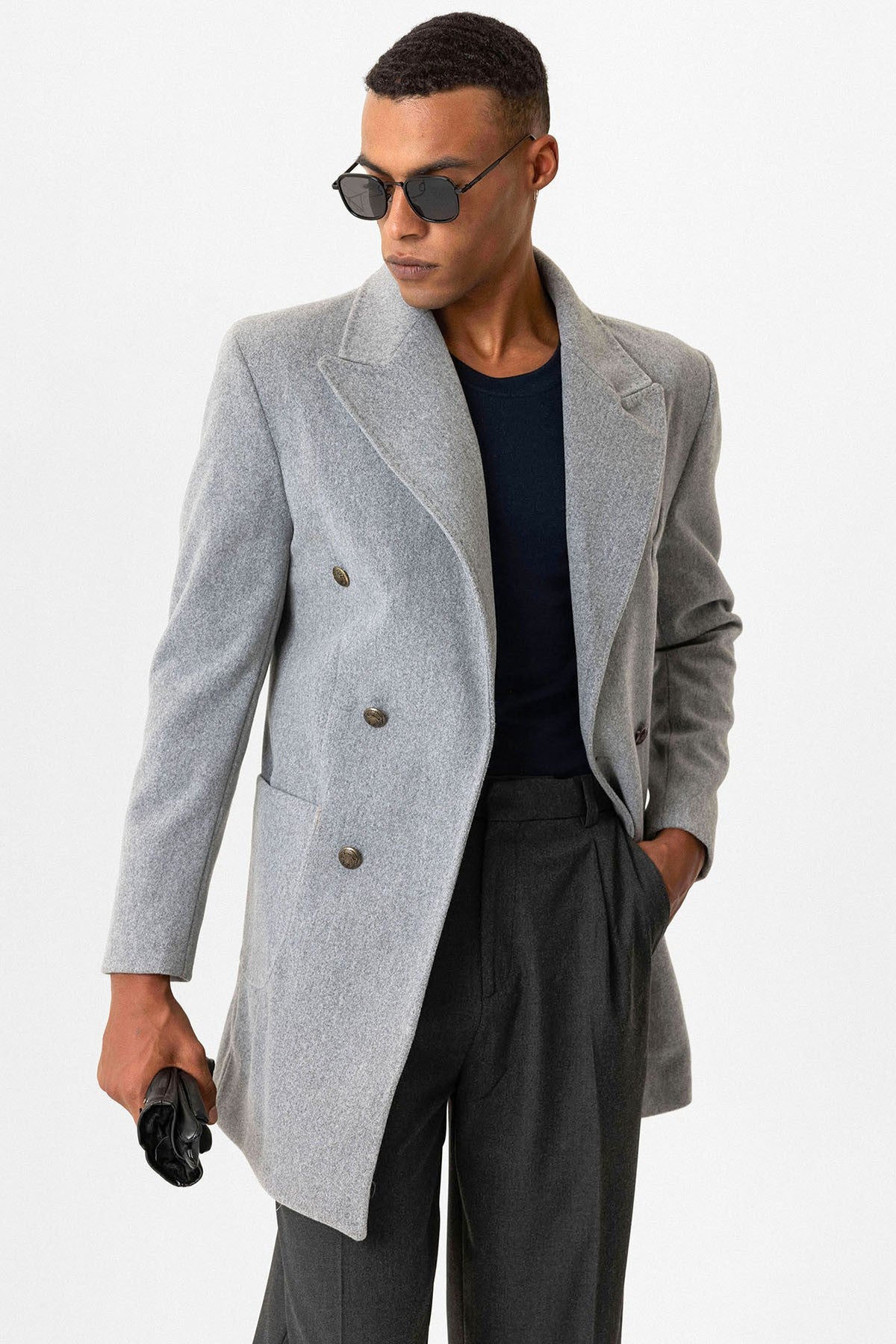 Antioch Cross-Over Closure Pouch-Pocket Men's Coat