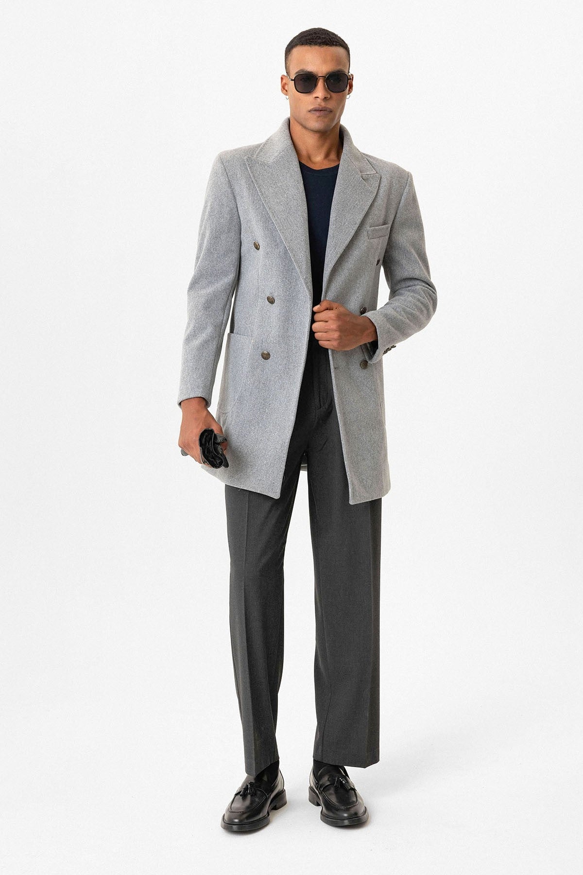 Antioch Cross-Over Closure Pouch-Pocket Men's Coat